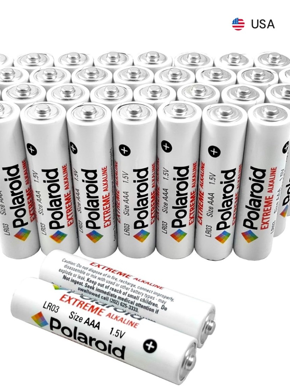 Polaroid AAA Extreme Alkaline Batteries - (20 Pack)
